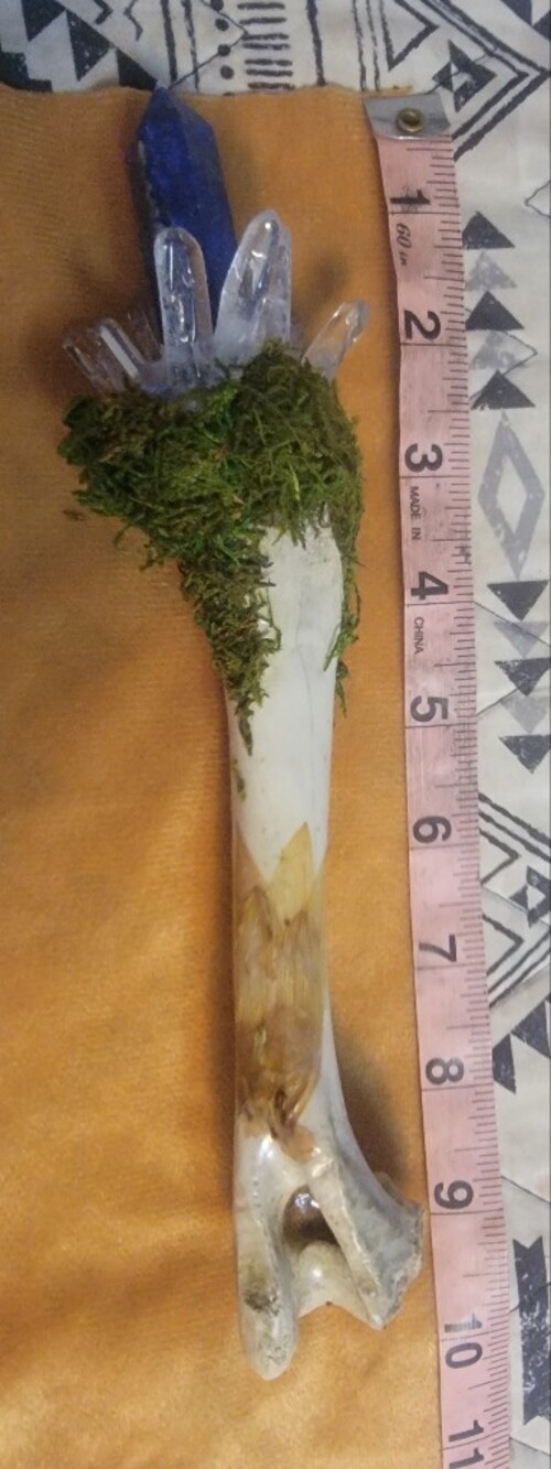 Handcrafted Bone And Crystal Wand